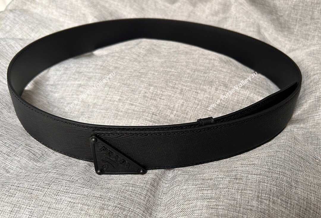 Prada Width 4cm Saffiano leather belt 240102 19 (99belt-231228p19)