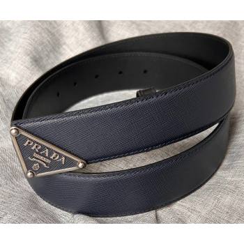 Prada Width 4cm Saffiano leather belt 240102 20 (99belt-231228p20)