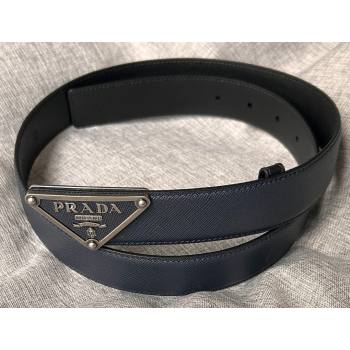 Prada Width 3.4cm Saffiano leather belt 240102 16 (99belt-231228p16)
