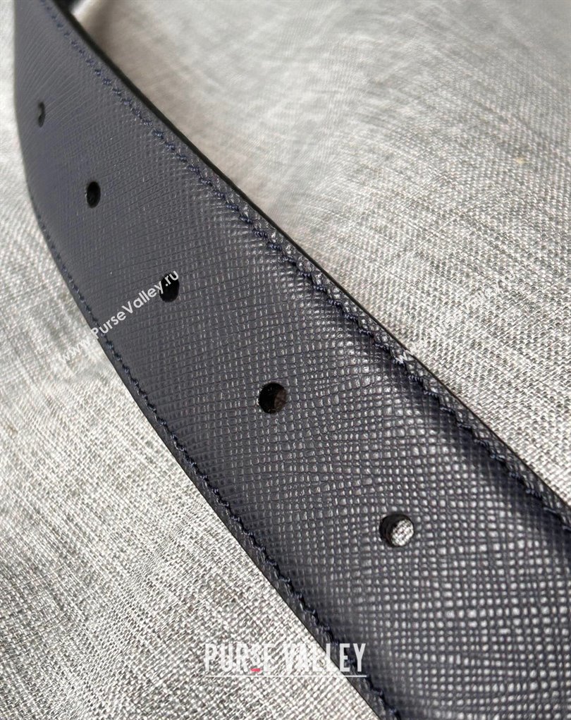 Prada Width 3.4cm Saffiano leather belt 240102 16 (99belt-231228p16)