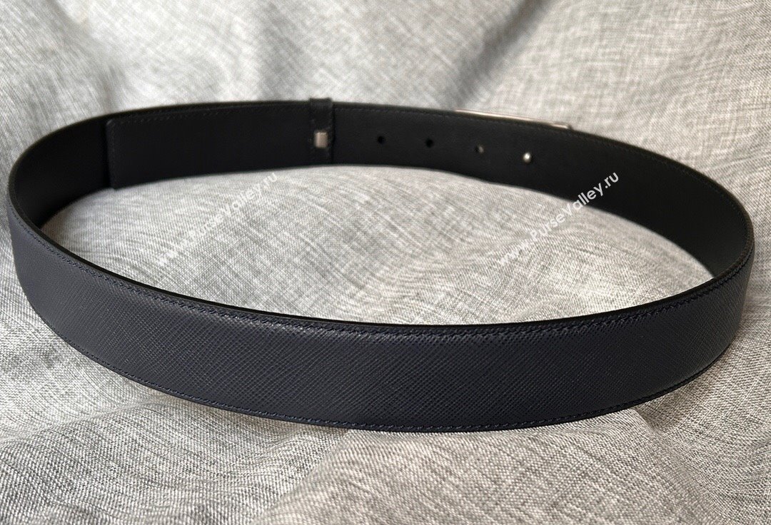 Prada Width 3.4cm Saffiano leather belt 240102 16 (99belt-231228p16)