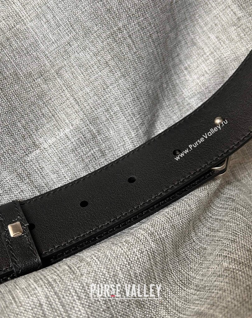 Prada Width 3.4cm Saffiano leather belt 240102 16 (99belt-231228p16)