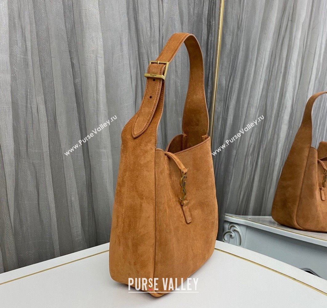 Saint Laurent le 5 à 7 supple small Bag in Suede 713938 Brown (nana-24011054)