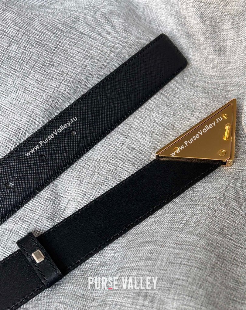 Prada Width 3cm Saffiano leather belt 240102 14 (99belt-231228p14)