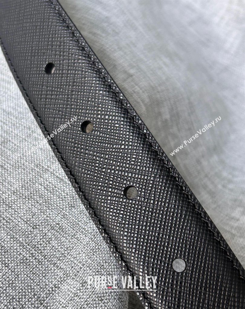 Prada Width 3cm Saffiano leather belt 240102 14 (99belt-231228p14)