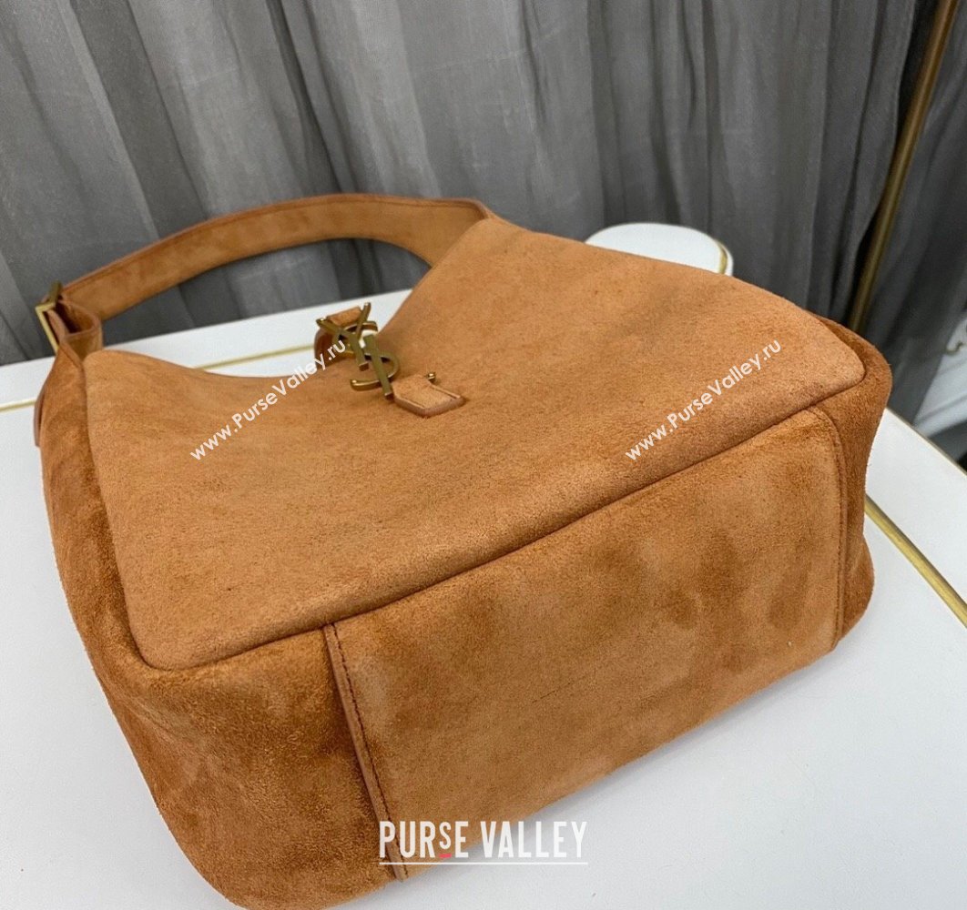 Saint Laurent le 5 à 7 supple small Bag in Suede 713938 Brown (nana-24011054)