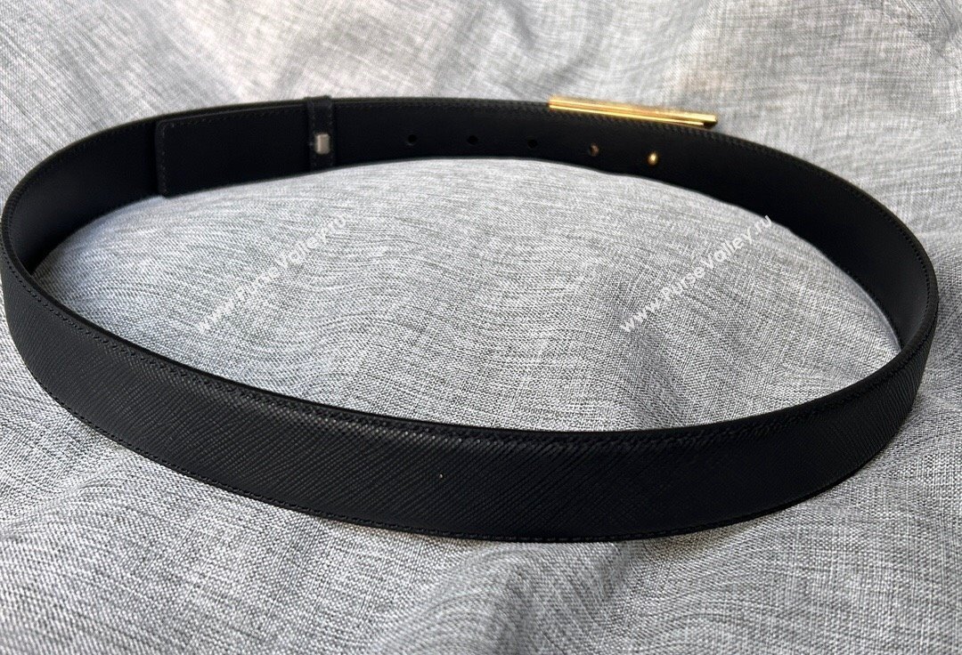 Prada Width 3cm Saffiano leather belt 240102 14 (99belt-231228p14)