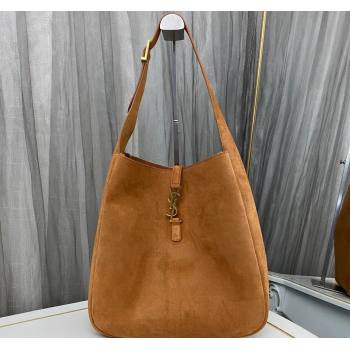 Saint Laurent le 5 à 7 supple Large Bag in Suede 753837 Brown (nana-24011058)