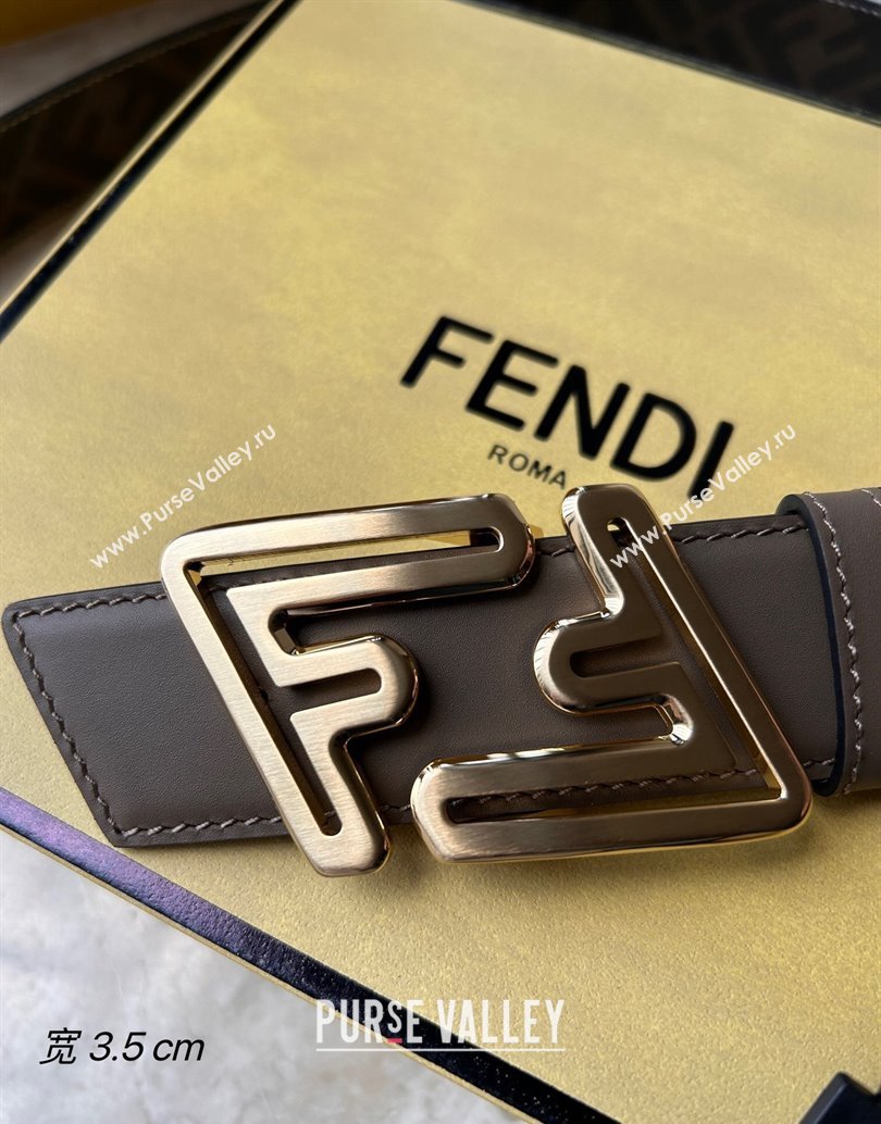 Fendi Width 3.5cm Faster leather Reversible Belt 01 (99belt-231228f41)
