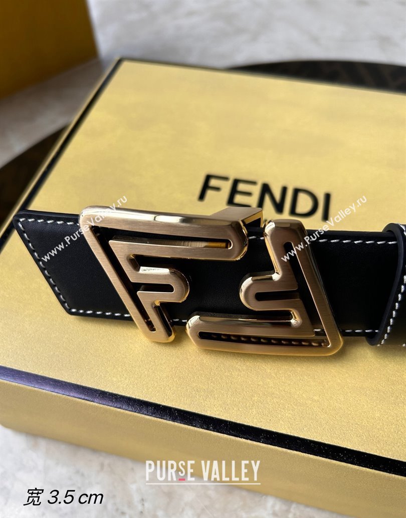 Fendi Width 3.5cm Faster leather Reversible Belt 02 (99belt-231228f42)