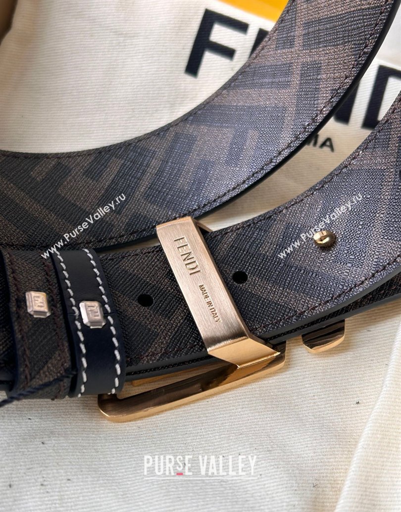 Fendi Width 3.5cm Faster leather Reversible Belt 02 (99belt-231228f42)