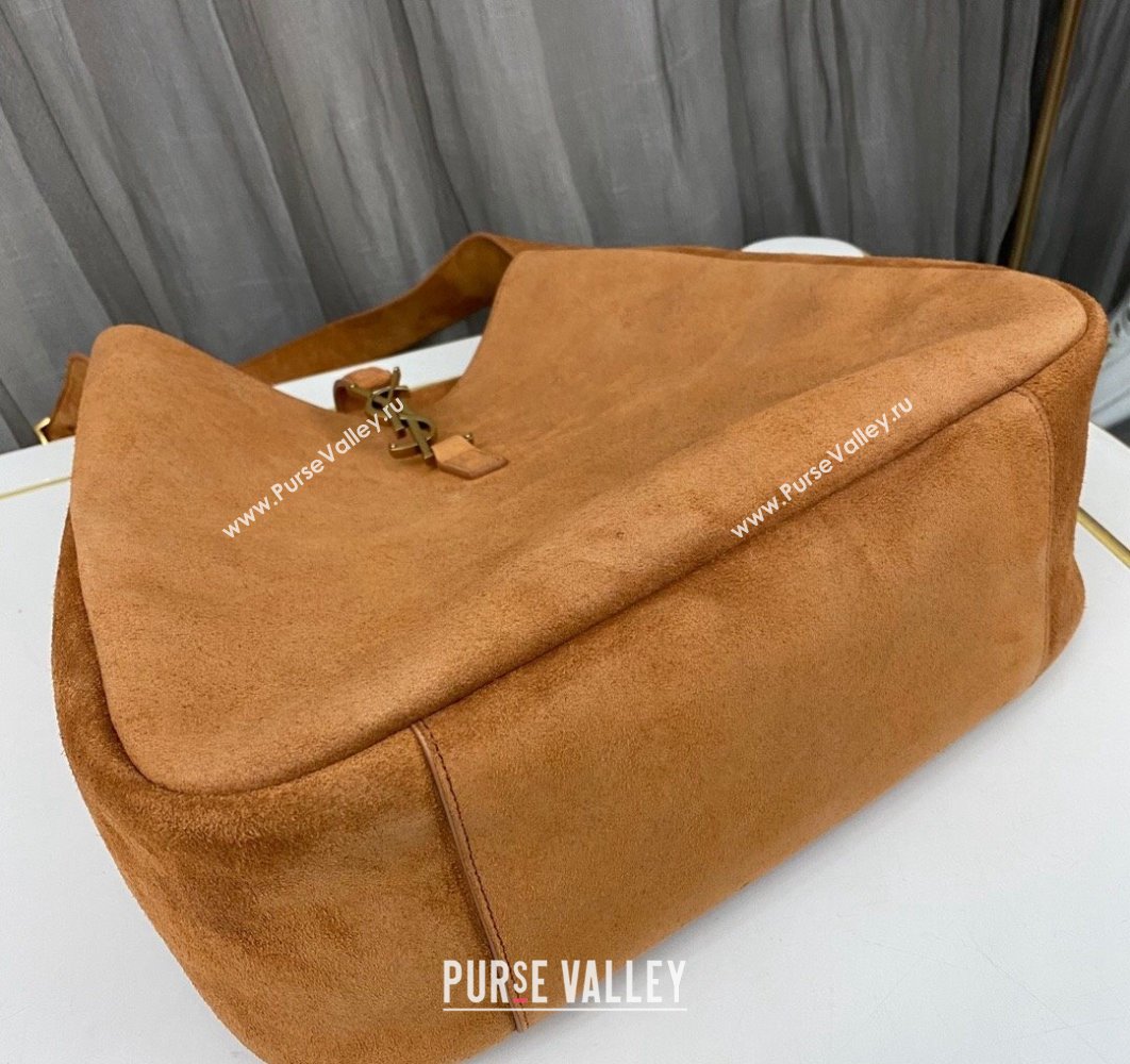 Saint Laurent le 5 à 7 supple Large Bag in Suede 753837 Brown (nana-24011058)