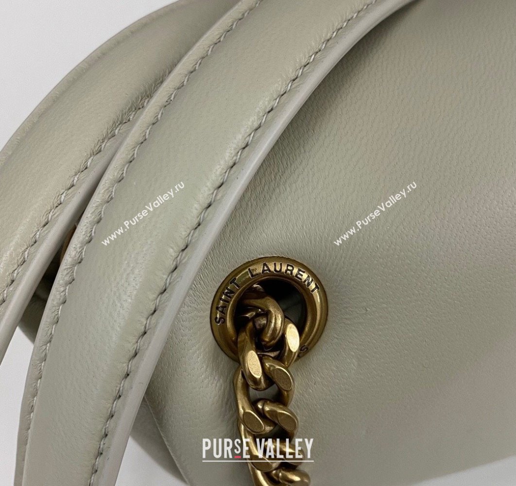 Saint Laurent calypso Bag in plunged lambskin 734153 Vintage White (nana-24011065)