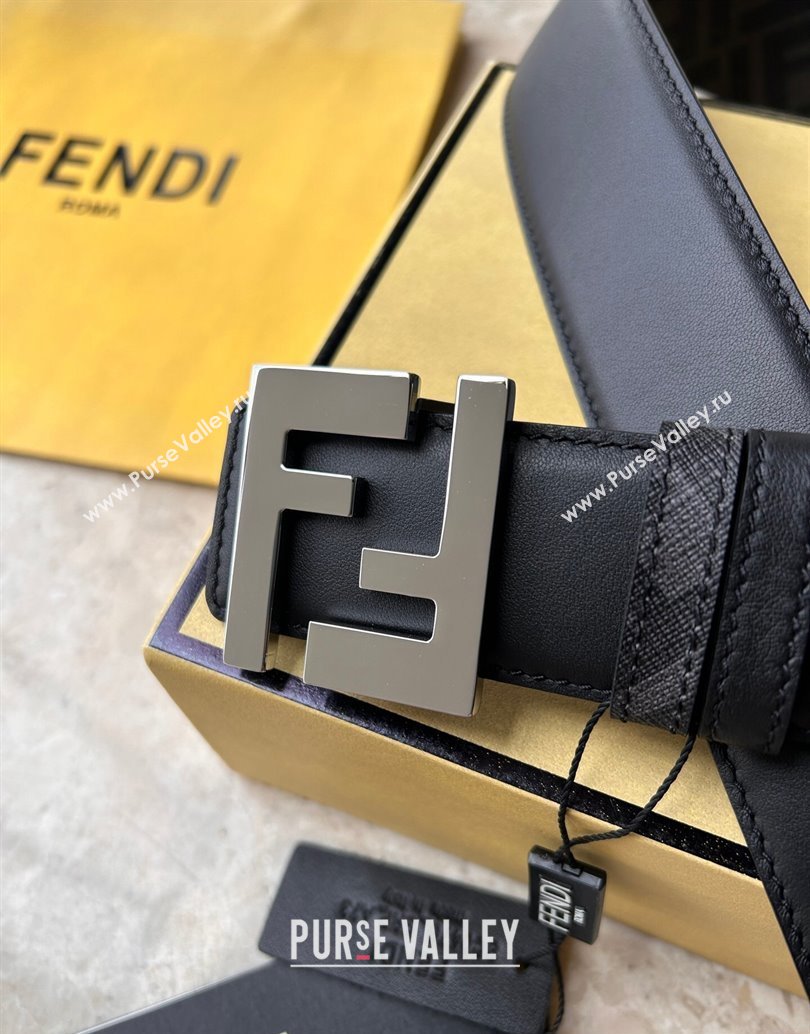 Fendi Width 4cm Squared FF leather Reversible belt 04 (99belt-231228f34)