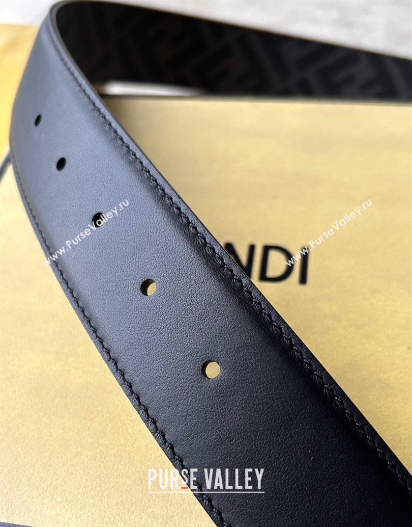 Fendi Width 4cm Squared FF leather Reversible belt 04 (99belt-231228f34)