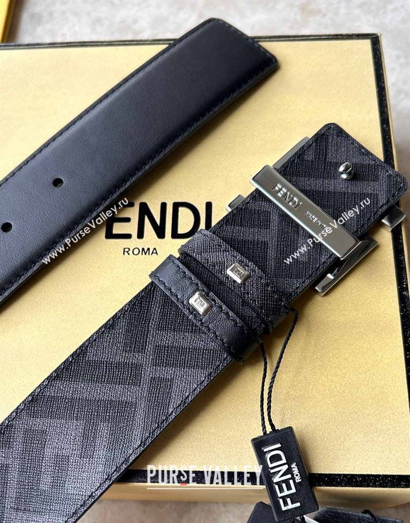 Fendi Width 4cm Squared FF leather Reversible belt 04 (99belt-231228f34)