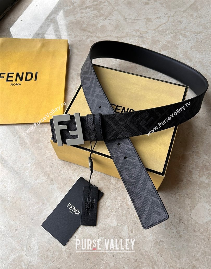 Fendi Width 4cm Squared FF leather Reversible belt 04 (99belt-231228f34)