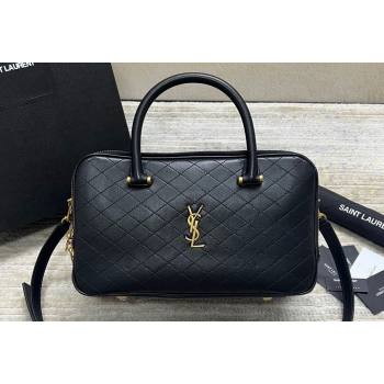 Saint Laurent lyia duffle Bag in quilted lambskin 766785 Black (nana-24011069)