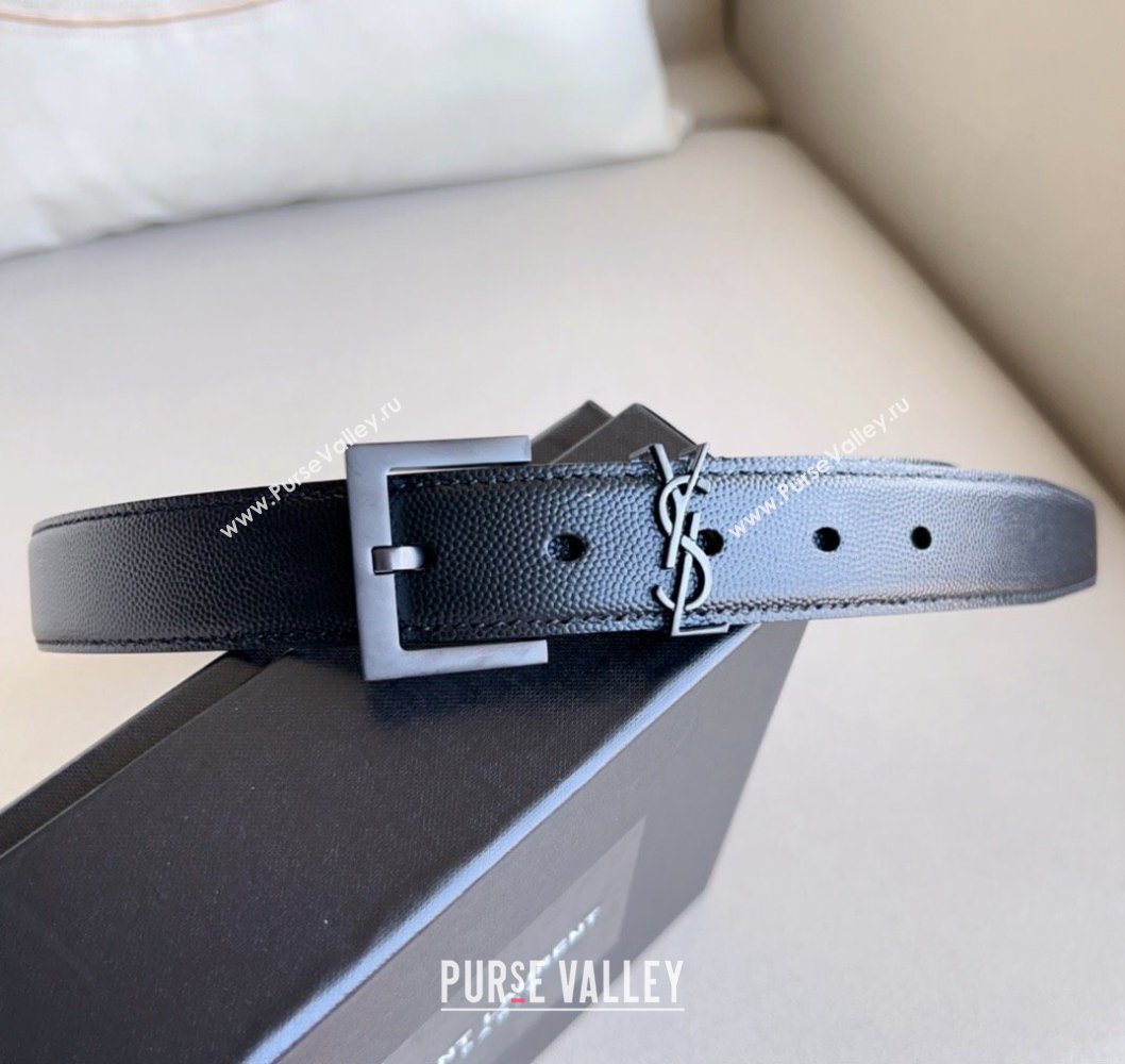 Saint Laurent Width 3cm cassandre belt with square buckle 634440 02 (99belt-231228y02)