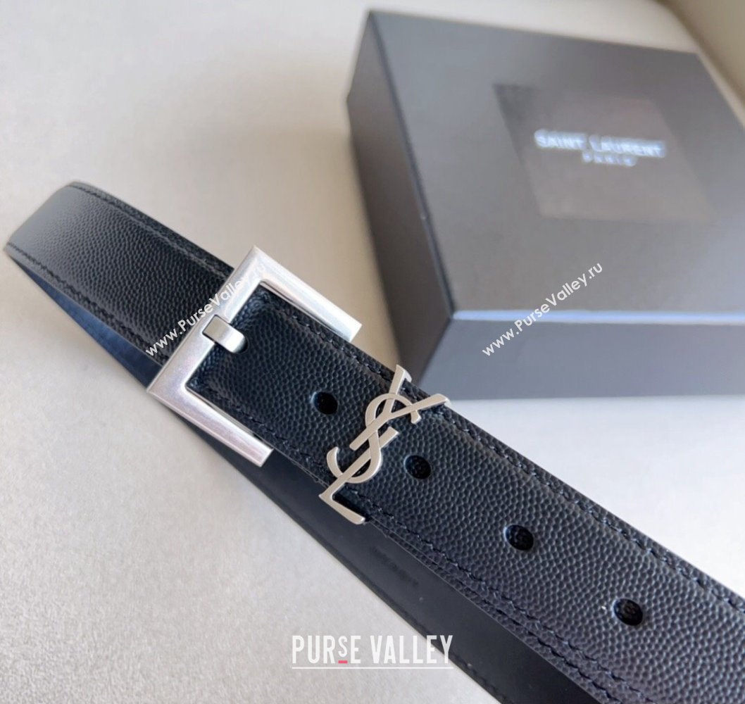 Saint Laurent Width 3cm cassandre belt with square buckle 634440 03 (99belt-231228y03)