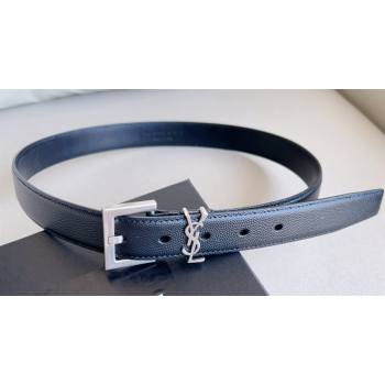 Saint Laurent Width 3cm cassandre belt with square buckle 634440 03 (99belt-231228y03)