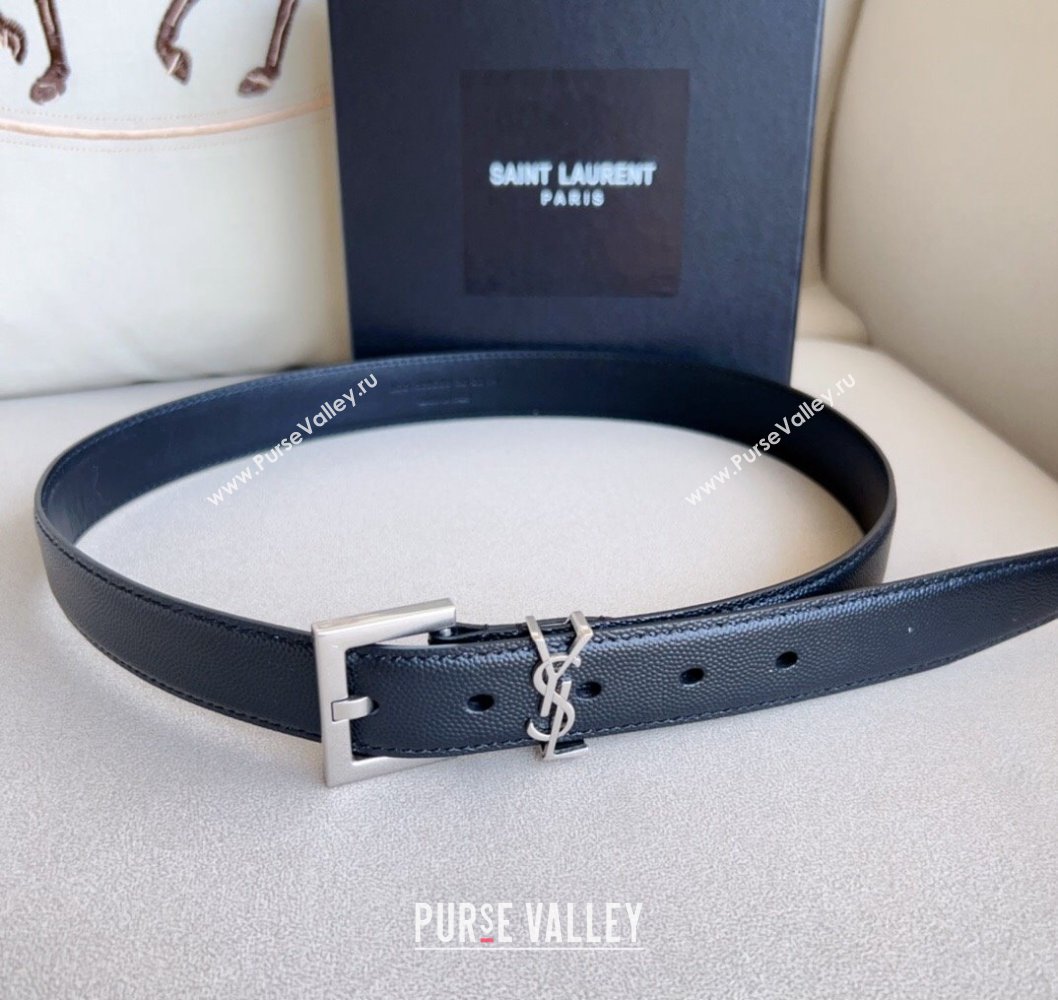 Saint Laurent Width 3cm cassandre belt with square buckle 634440 03 (99belt-231228y03)