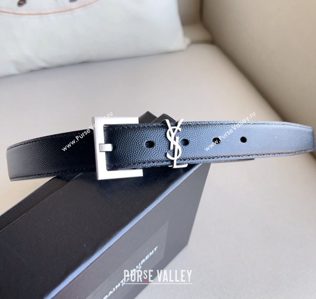 Saint Laurent Width 3cm cassandre belt with square buckle 634440 03 (99belt-231228y03)