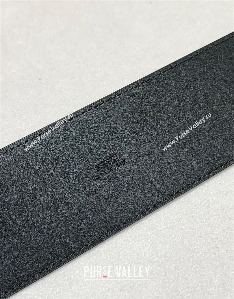 Fendi Width 6cm Baguette Wide leather belt Black (99belt-231228f11)