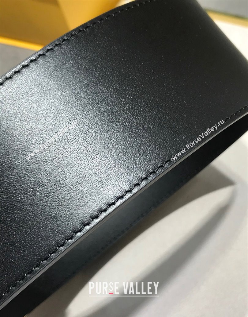 Fendi Width 6cm Baguette Wide leather belt Black (99belt-231228f11)
