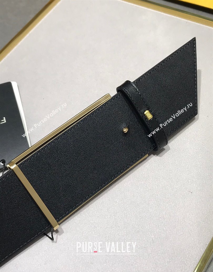 Fendi Width 6cm Baguette Wide leather belt Black (99belt-231228f11)