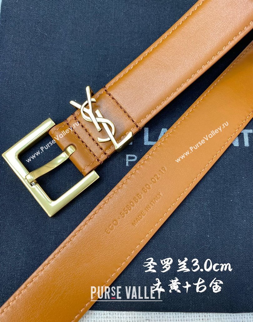 Saint Laurent Width 3cm cassandre belt with square buckle 634440 06 (99belt-231228y06)