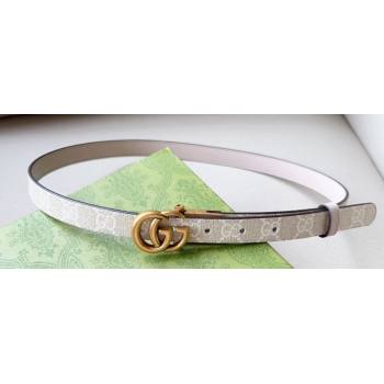 Gucci Width 2cm GG Marmont reversible thin belt 659418 GG Supreme canvas Beige (99belt-231228g28)