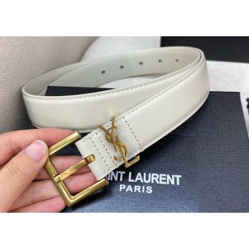Saint Laurent Width 3cm cassandre belt with square buckle 634440 07 (99belt-231228y07)
