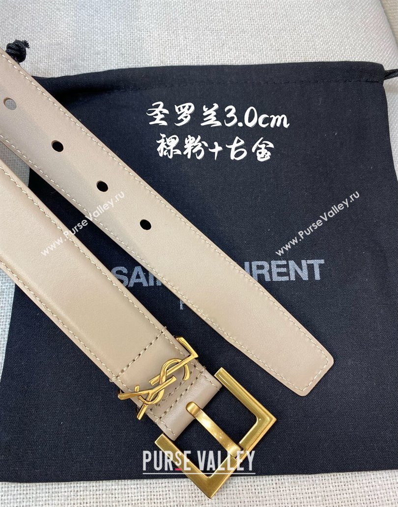 Saint Laurent Width 3cm cassandre belt with square buckle 634440 08 (99belt-231228y08)