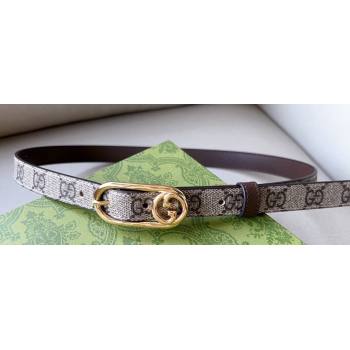Gucci Width 2cm Thin belt with Round Interlocking G 760159 09 (99belt-231228p69)