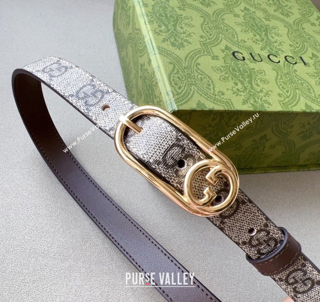 Gucci Width 2cm Thin belt with Round Interlocking G 760159 09 (99belt-231228p69)
