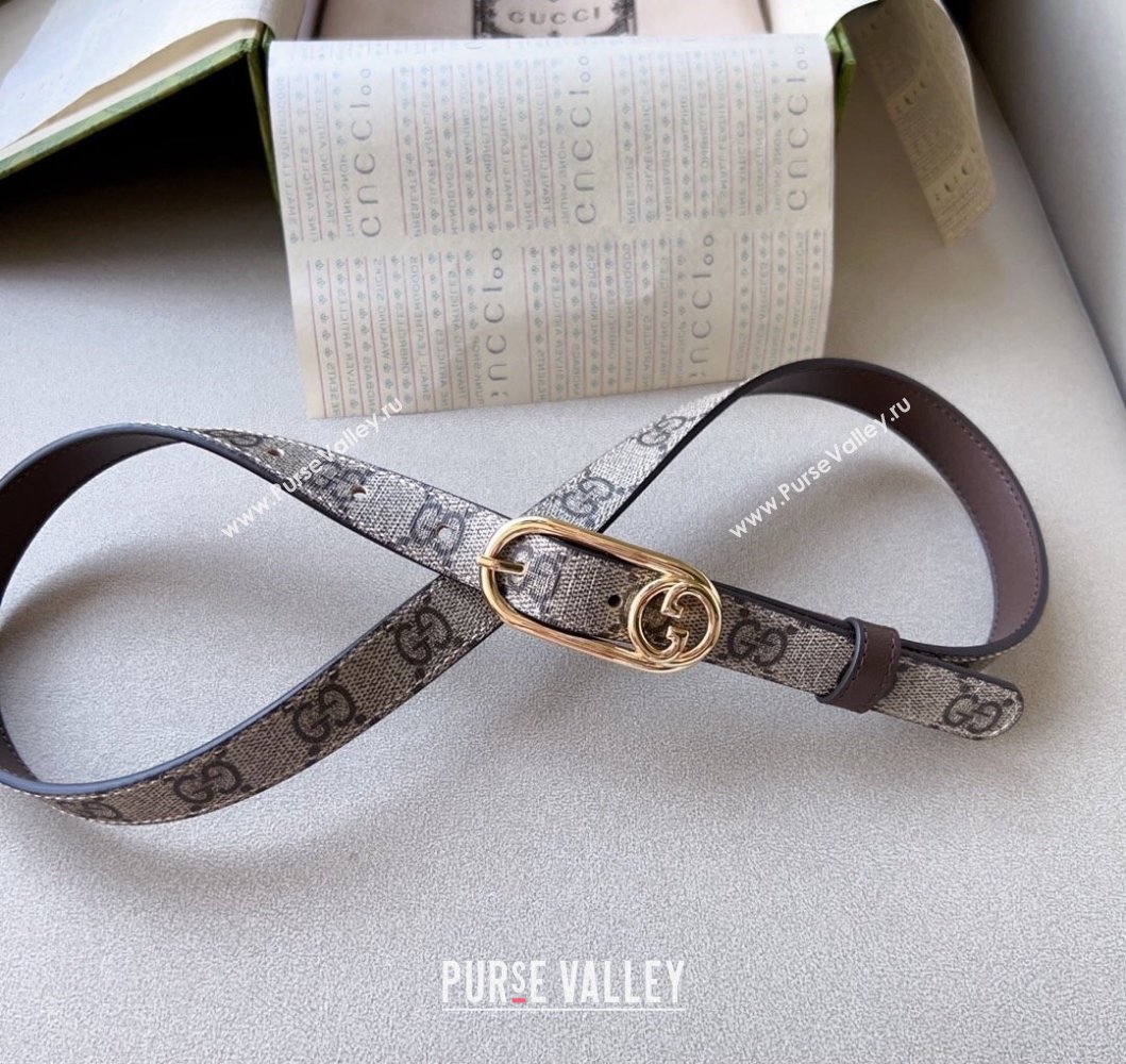 Gucci Width 2cm Thin belt with Round Interlocking G 760159 09 (99belt-231228p69)