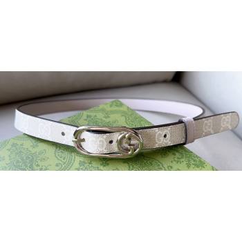 Gucci Width 2cm Thin belt with Round Interlocking G 760159 08 (99belt-231228p68)