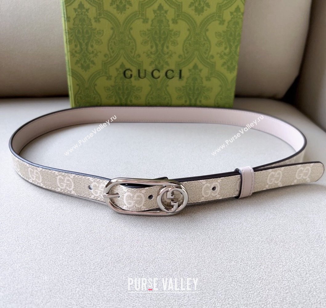 Gucci Width 2cm Thin belt with Round Interlocking G 760159 08 (99belt-231228p68)