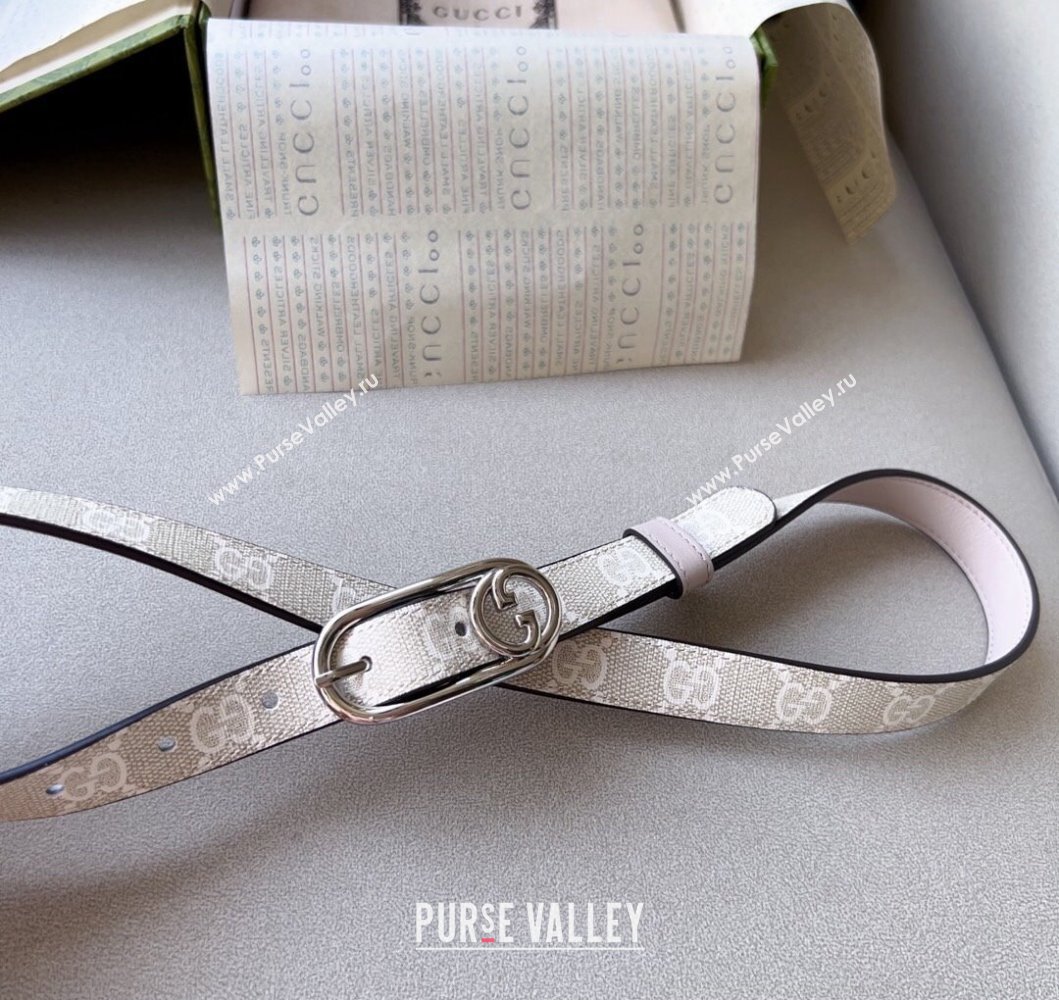 Gucci Width 2cm Thin belt with Round Interlocking G 760159 08 (99belt-231228p68)