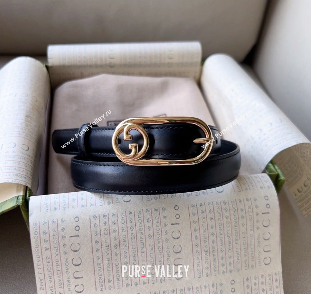 Gucci Width 2cm Thin belt with Round Interlocking G 760159 05 (99belt-231228p65)