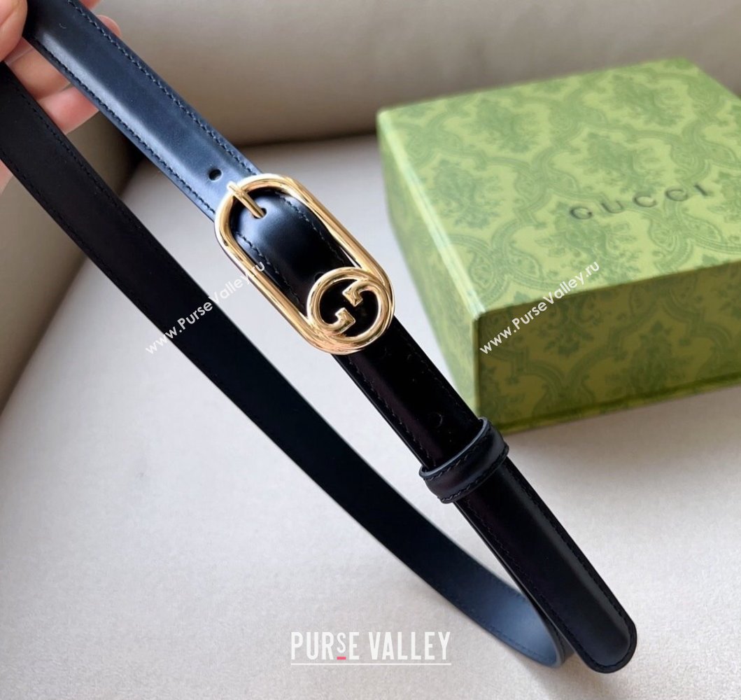 Gucci Width 2cm Thin belt with Round Interlocking G 760159 05 (99belt-231228p65)
