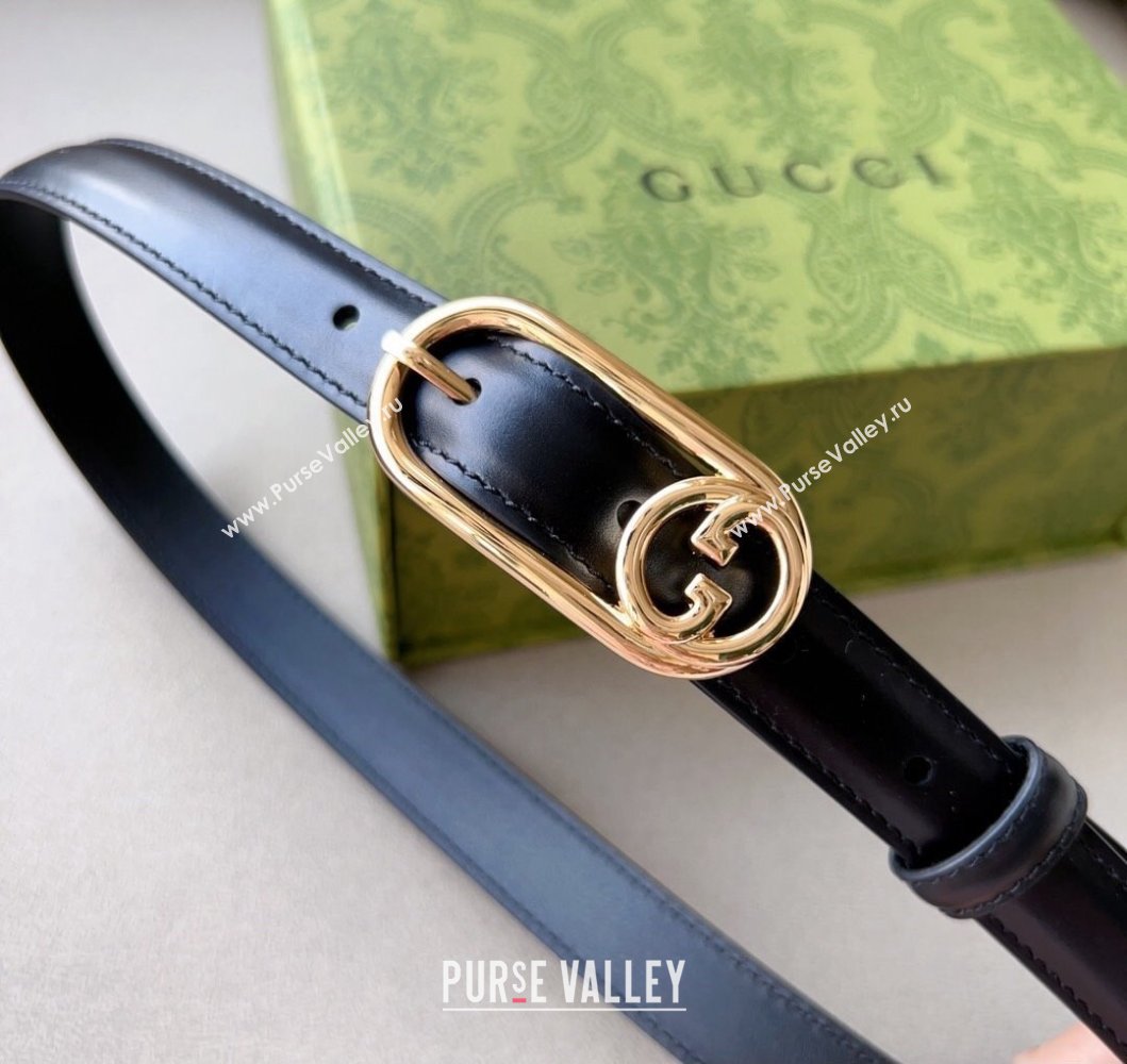 Gucci Width 2cm Thin belt with Round Interlocking G 760159 05 (99belt-231228p65)