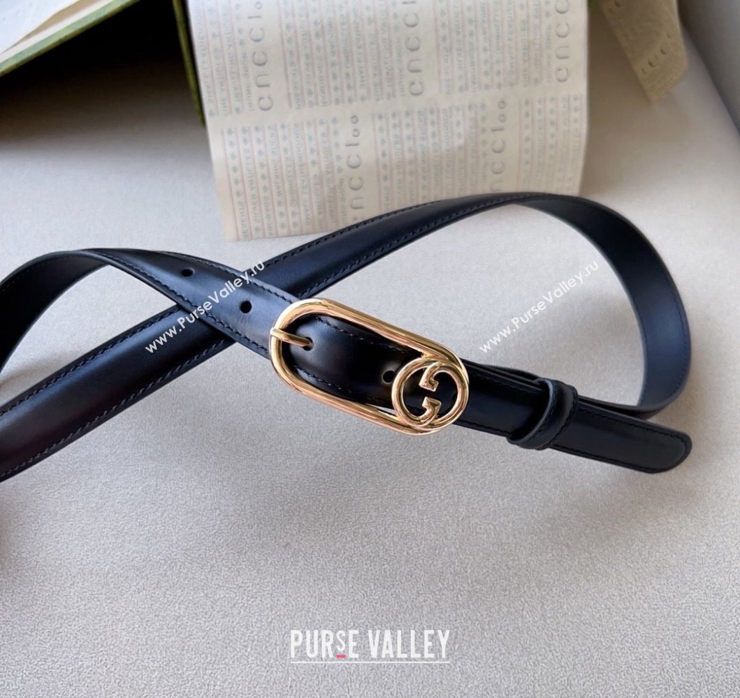 Gucci Width 2cm Thin belt with Round Interlocking G 760159 05 (99belt-231228p65)