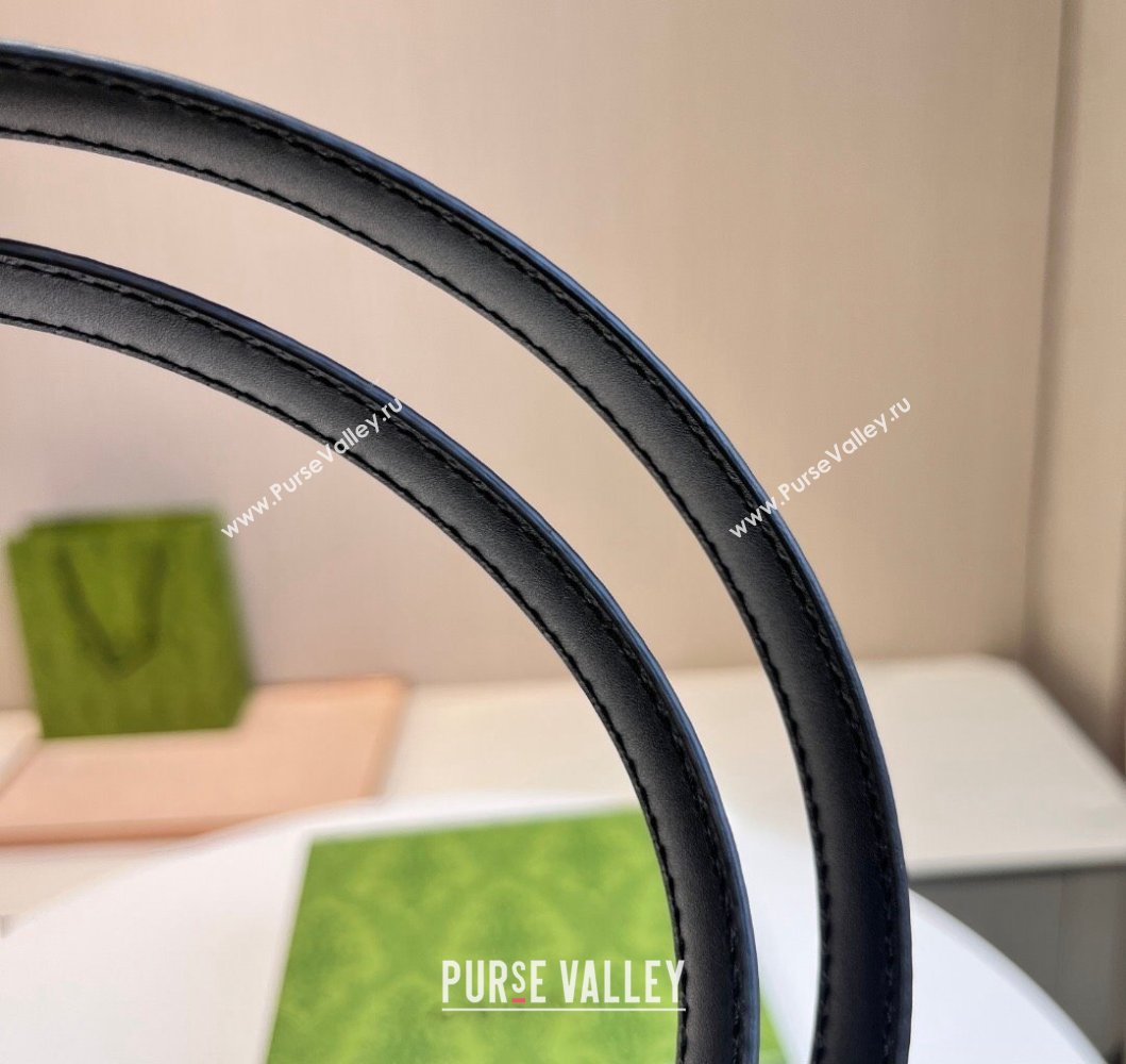 Gucci Width 1.5cm Thin belt with Interlocking G buckle 751556 Black/Silver (99belt-231228p56)