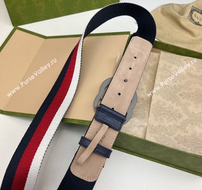 Gucci Width 3.8cm Double G buckle elastic Web belt 432707 05 (99belt-231228g25)