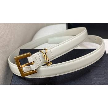 Saint Laurent Width 2cm cassandre thin belt with square buckle 554465 06 (99belt-231228y16)