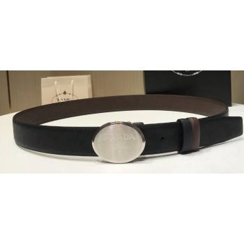 Prada Width 3.4cm leather belt 240102 08 (99belt-231228p08)