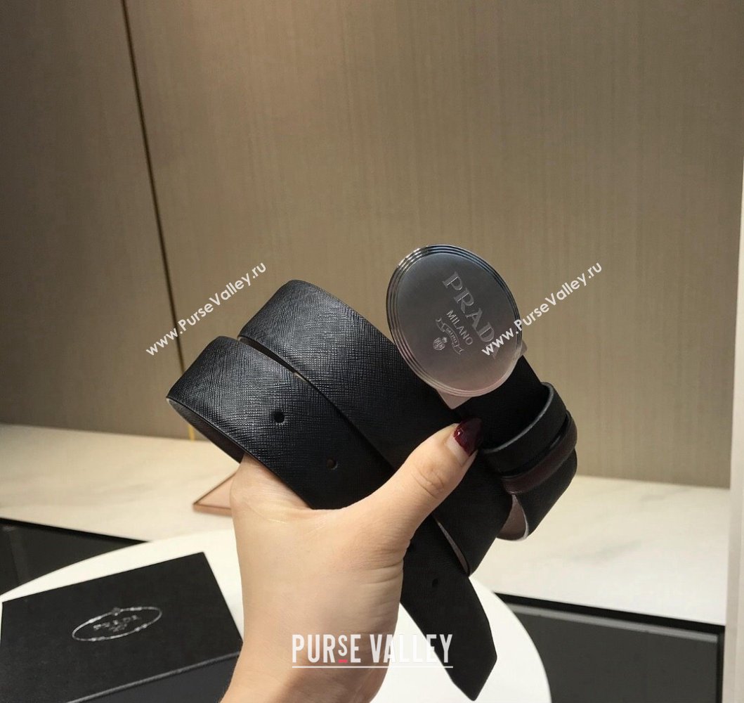 Prada Width 3.4cm leather belt 240102 08 (99belt-231228p08)