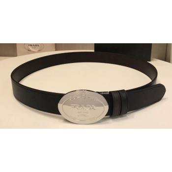 Prada Width 3.4cm leather belt 240102 09 (99belt-231228p09)